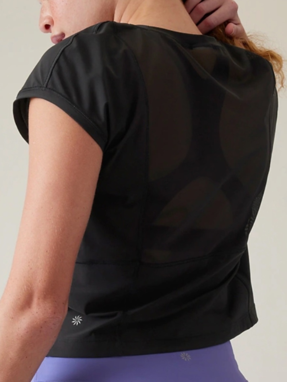 Athleta Ultimate Hybrid Tee, Black M